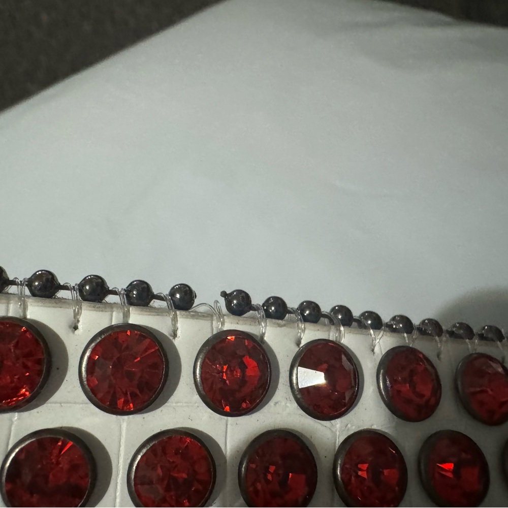 Karma Red Rhinestone Studded Belt - Picture 3 of 8